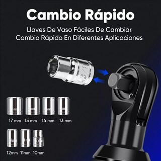 Foto 3 | Pistola de Impacto Llave Eléctrica Inalámbrica y 2 Baterías Eo Safe Imports Esi-7122 Multicolor