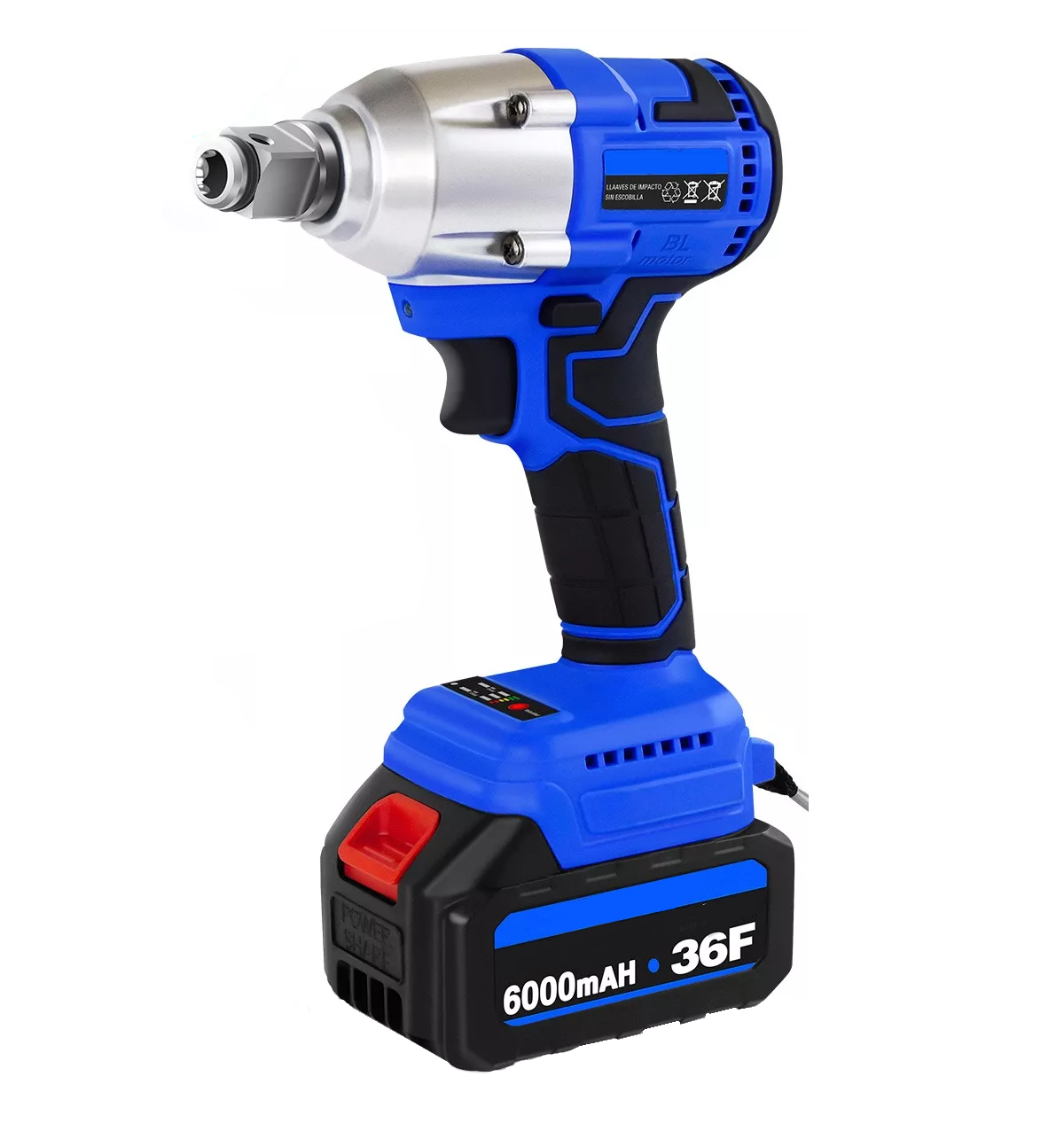 Llave de Impacto Eléctrica Eo Safe Imports ESI-7109 color Azul 15 Piezas