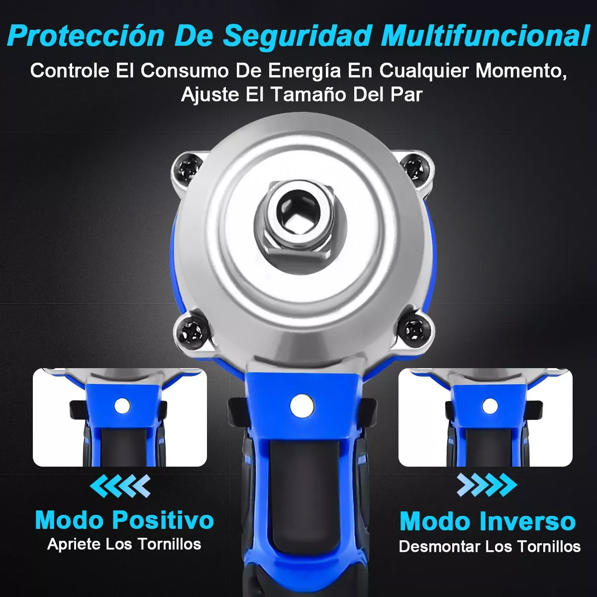 Foto 6 pulgar | Llave de Impacto Eléctrica Eo Safe Imports ESI-7109 color Azul 15 Piezas