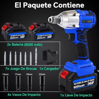Foto 6 | Llave de Impacto Eléctrica Eo Safe Imports ESI-7109 color Azul 15 Piezas