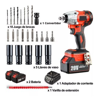 Foto 2 | Llave de Impacto Inalámbrico Eo Safe Imports ESI-7117 color Rojo de 20v 3ah