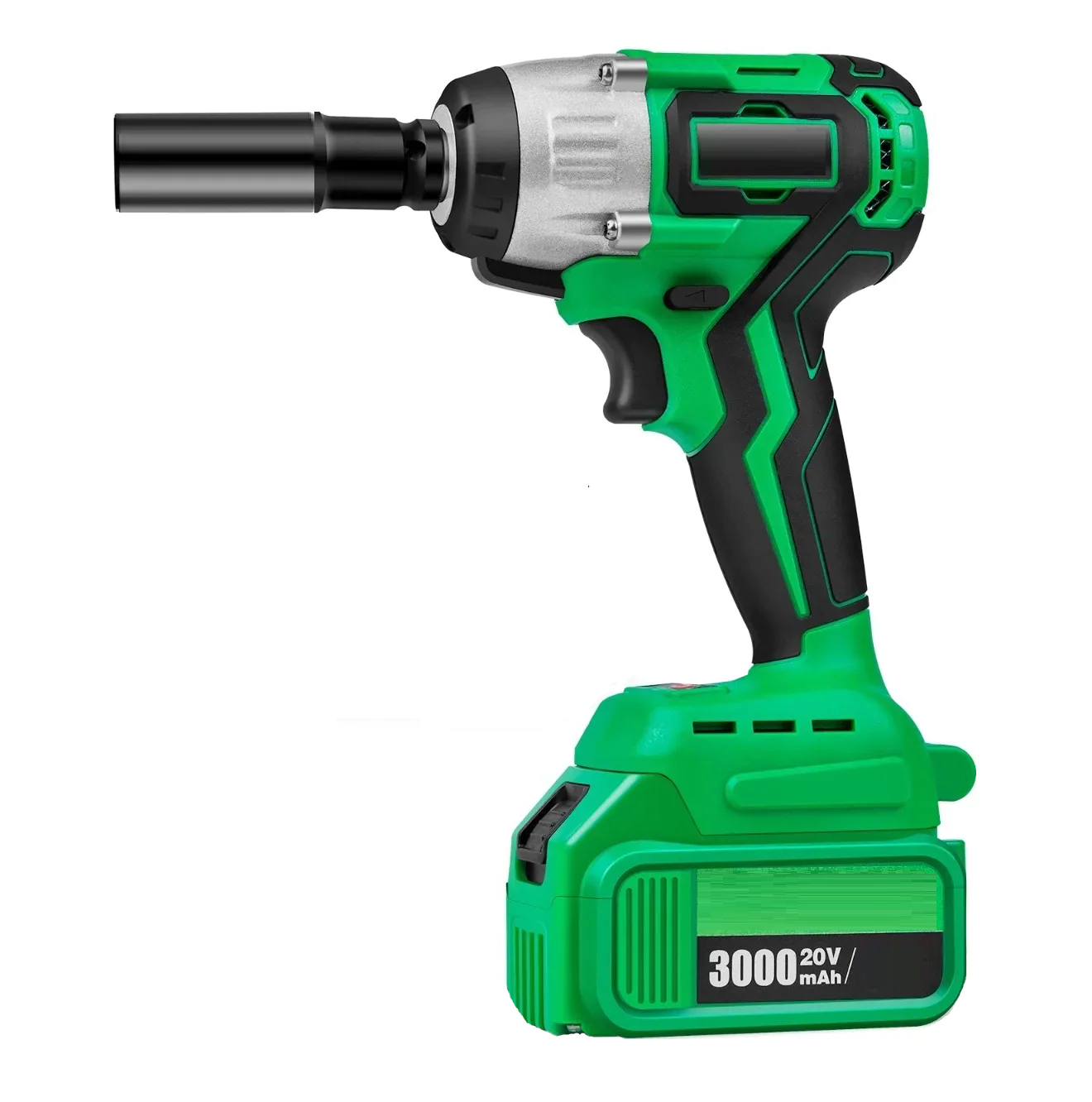 Llave de Impacto Inalámbrica Eo Safe Imports ESI-7114 color Verde 20v 3.0ah 20 Piezas