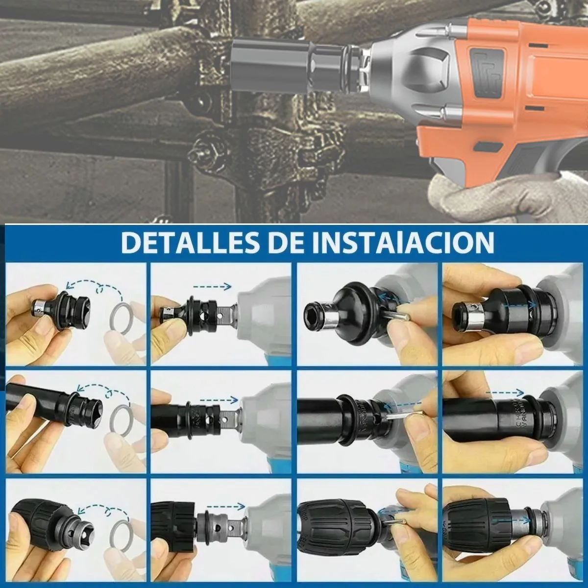 Foto 4 pulgar | Pistola de Impacto Eo Safe Imports ESI-7119 color Naranja 36 Piezas