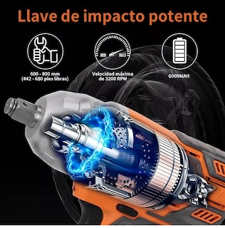 Foto 2 | Llave de Impacto Eo Safe Imports Esi7285 Inalámbrico