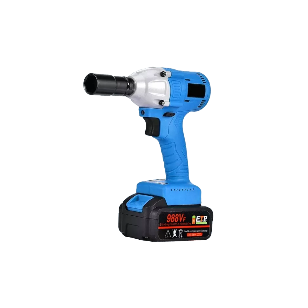 Llave de Impacto Inalámbrico 500N.M 4000MAH Kit Batería + Caja Azul