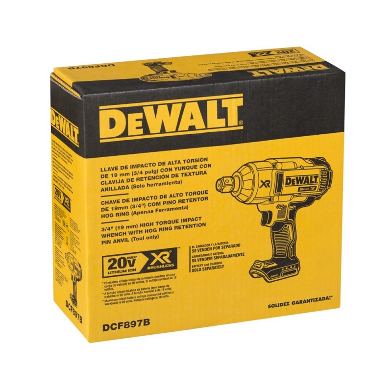 Foto 4 pulgar | Pistola Impacto 3/4 20v Max 0-1900rpm 0-2300 Dewalt Dcf897b