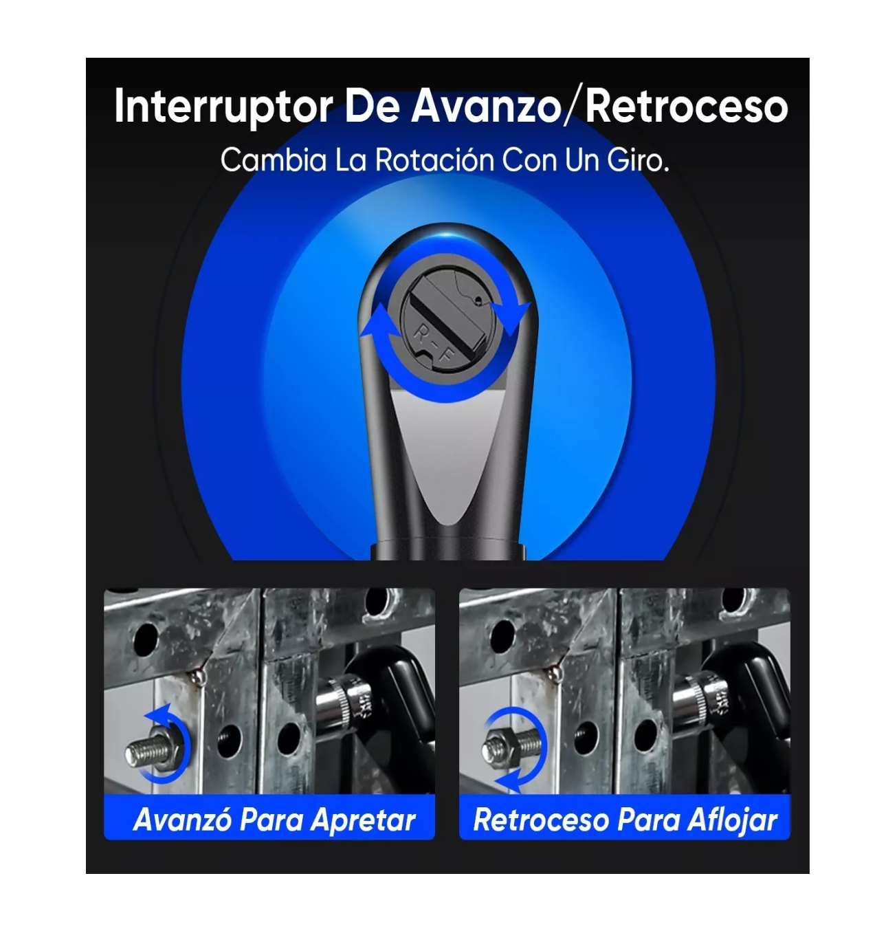 Foto 4 | Llave de Impacto Inalámbrico Dayplus 3/8 2 Batería Azul