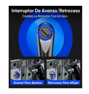Foto 4 | Llave de Impacto Inalámbrico Dayplus 3/8 2 Batería Azul