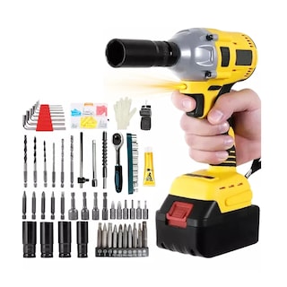 Foto 1 | Kit de Llave de Impacto Inalámbrica con Batería Eo Safe Imports Amarillo