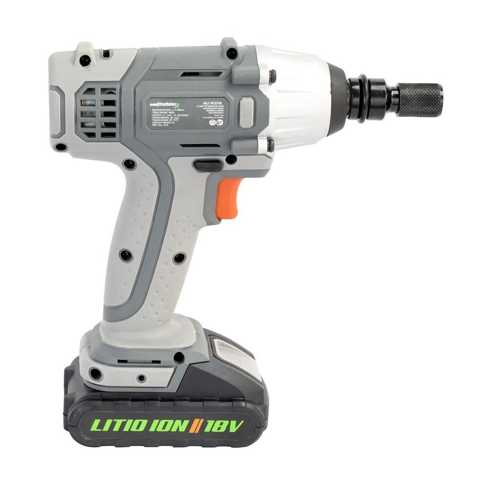 Foto 4 | Llave Impacto 1/2 + Adaptador Atornillador 1/4 18v Gladiator