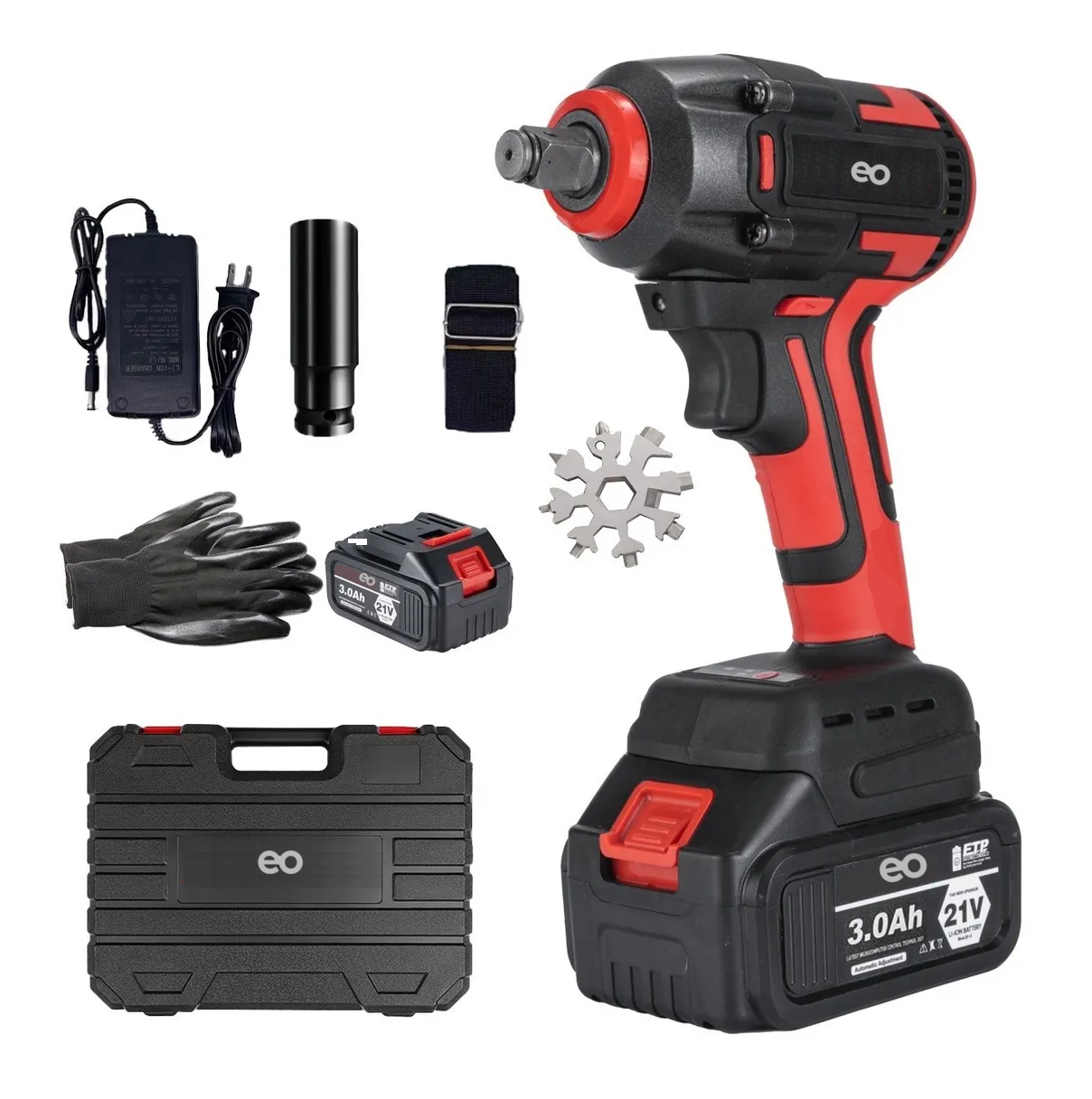 Language Kit Pistola Impacto Llave Inalámbrica Batería Estuche Eo Safe Imports Esi-2820-1 Negro