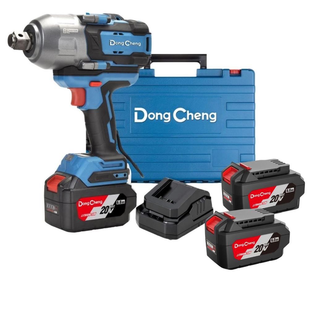 Foto 1 | Llave De Impacto Ind. Dongcheng 3/4´ 20v + 3 Baterías 6.0ah