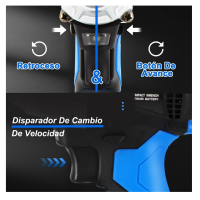 Foto 3 pulgar | Kit Llave De Impacto Inalámbrica Eo Safe Imports Esi-839-1 Multicolor