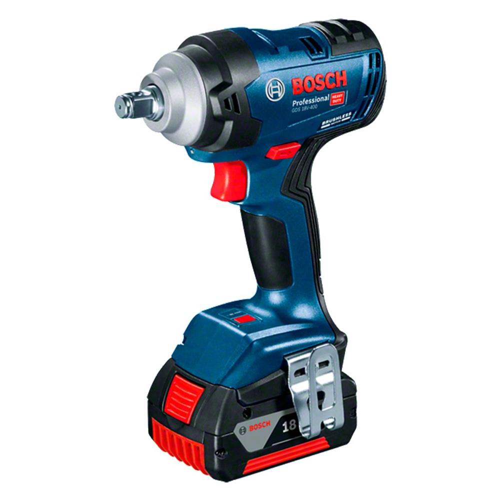 Foto 3 pulgar | Llave Impacto Bosch Gds 18v-400 + 2 Baterías 4.0 Ah +maletín