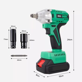 Foto 2 | Pistola De Impacto Inalámbrica Llave Eléctrica Taladro 1pila Eo Safe Imports Esi-18700 Verde
