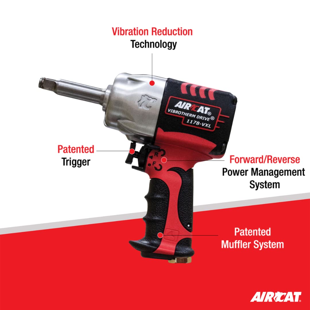 Foto 2 | Llave De Impacto Aircat 1178-vxl-2 Con Accionamiento De 1/2 Pulgada, 1300 Pies-libras - Venta Internacional.