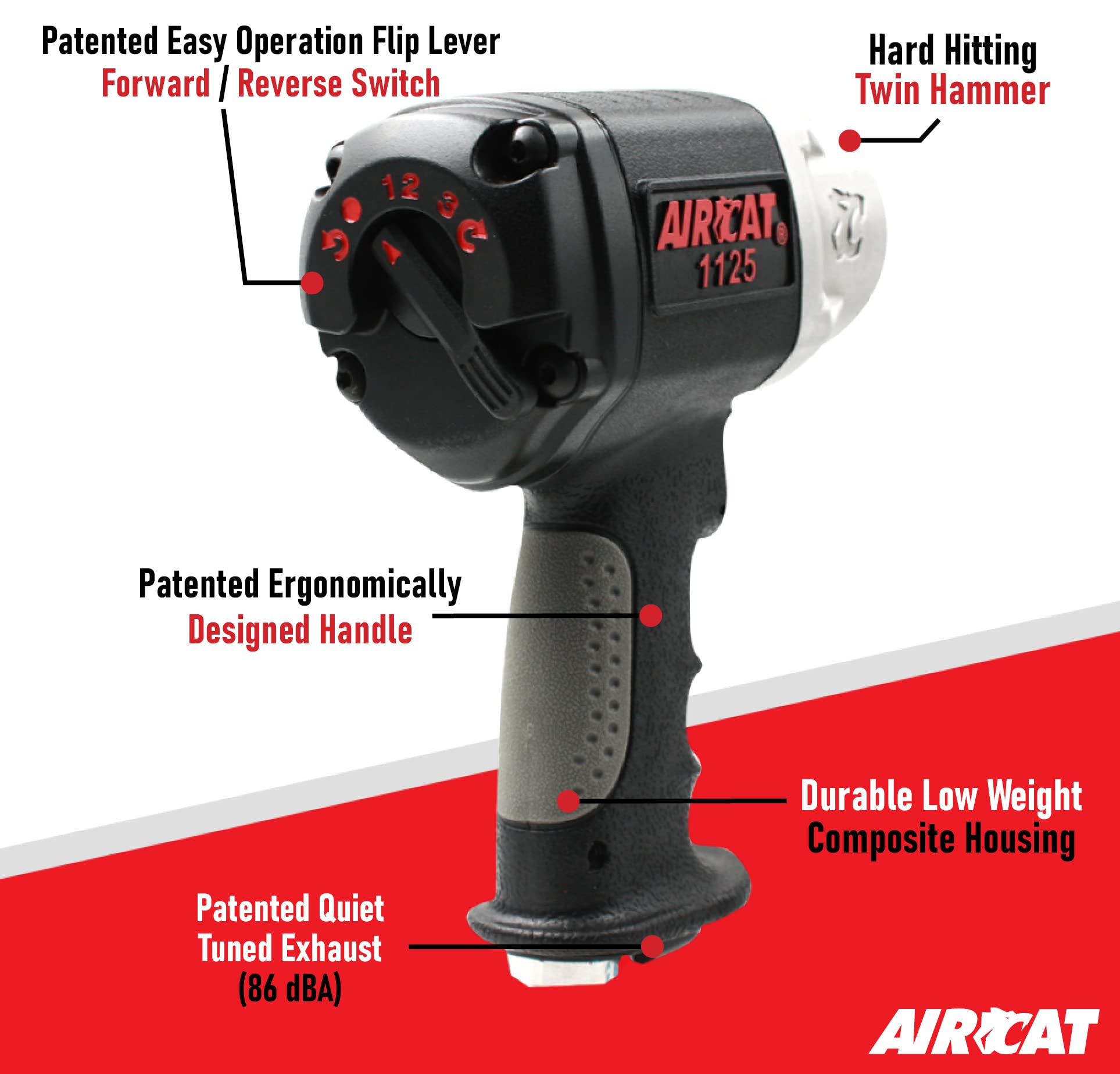 Foto 4 pulgar | Llave De Impacto Aircat 1125 1/2 Composite 1250 Ft-lbs - Venta Internacional.