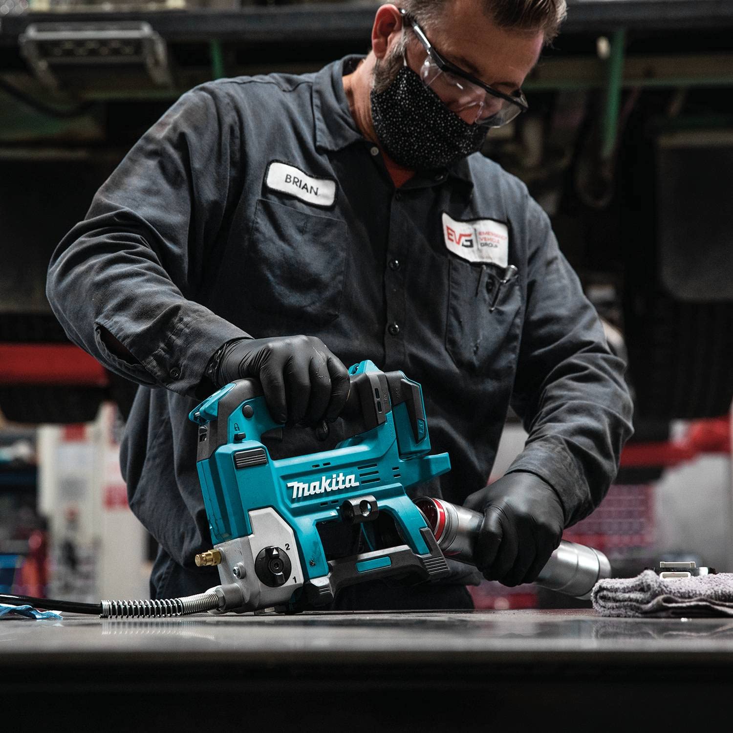 Foto 6 | Pistola De Engrase Inalámbrica Makita Xpg01s1 18 V Lxt  3.0 Ah - Venta Internacional.