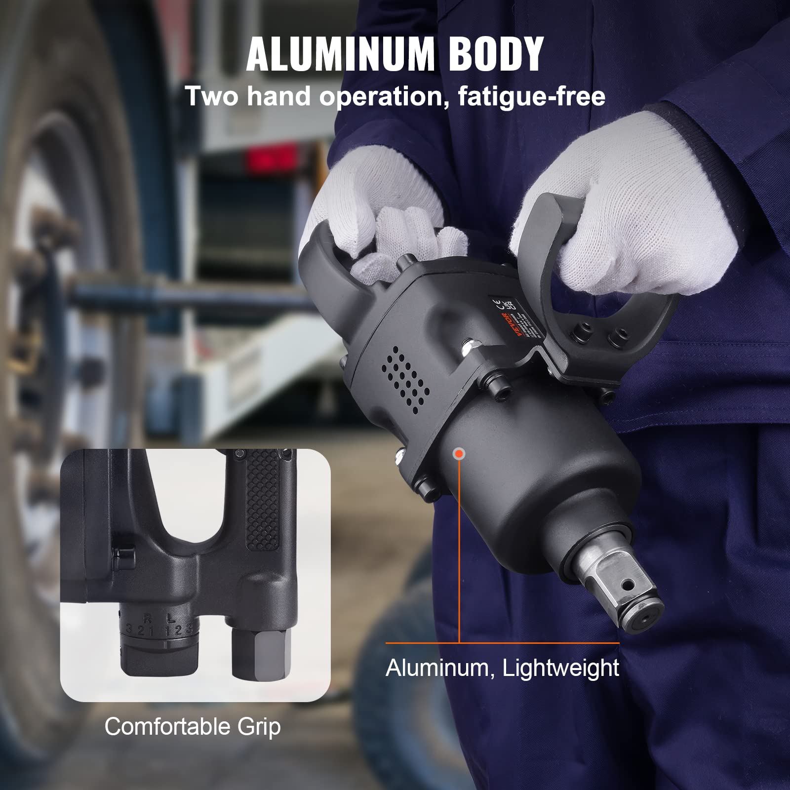 Foto 4 pulgar | Llave Neumática De Impacto Vevor De 1 Pulgada, 2730 Pies-libras, Torque Neumática - Venta Internacional.