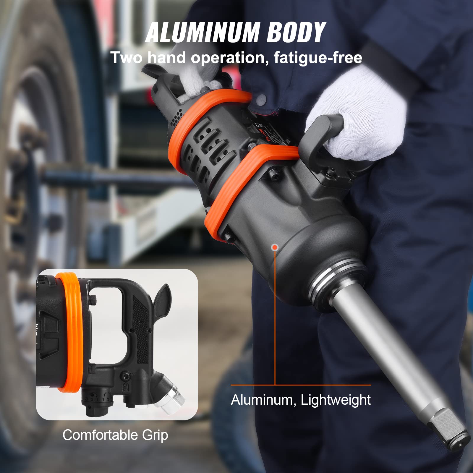 Foto 4 pulgar | Llave Neumática De Impacto Vevor De 1 Pulgada, 4950 Pies-libras, Torque Neumática - Venta Internacional.