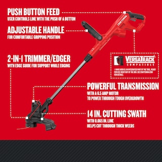 Foto 2 | Recortadora De Hilo Craftsman Weedwacker Cmest913, 6,5 A, 35 Cm - Venta Internacional.