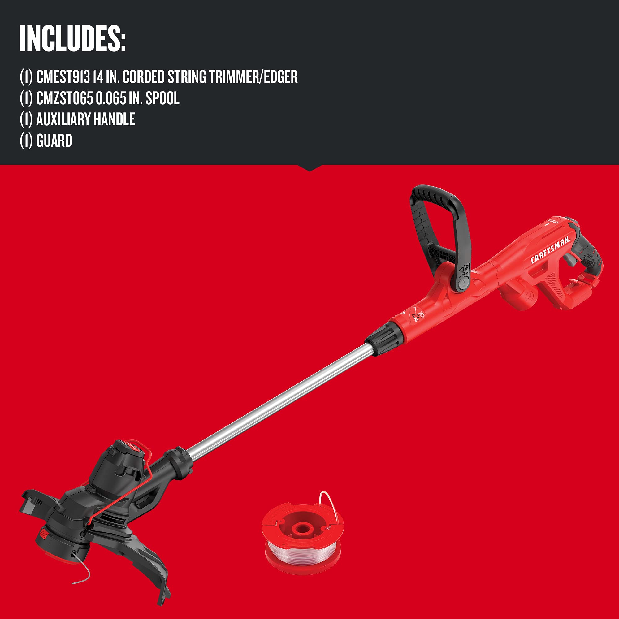 Foto 4 pulgar | Recortadora De Hilo Craftsman Weedwacker  Cmest913, 6,5 A, 35 Cm - Venta Internacional.