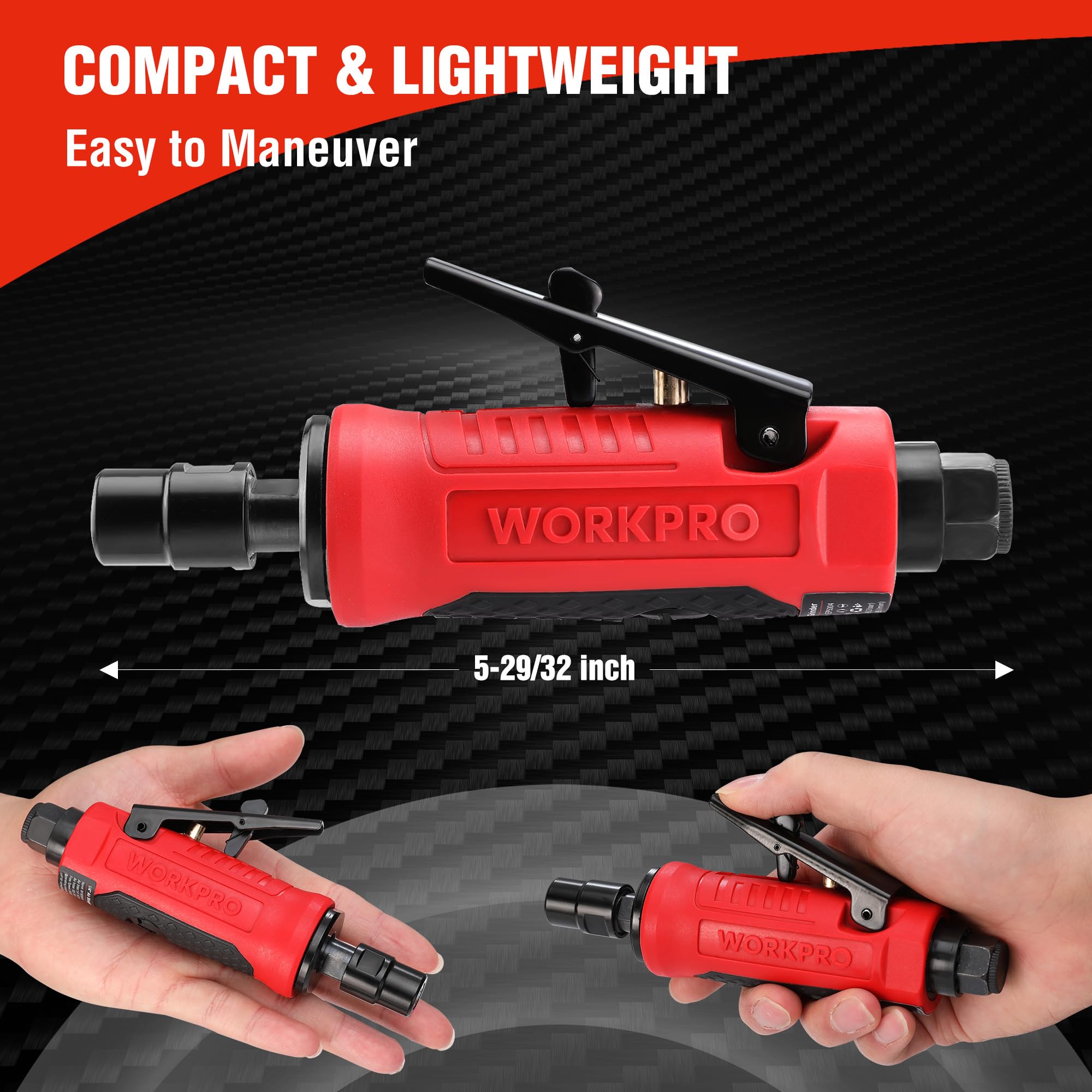 Foto 4 pulgar | Amoladora Neumática De Matriz Recta Workpro 25000 Rpm 1/4 - Venta Internacional.