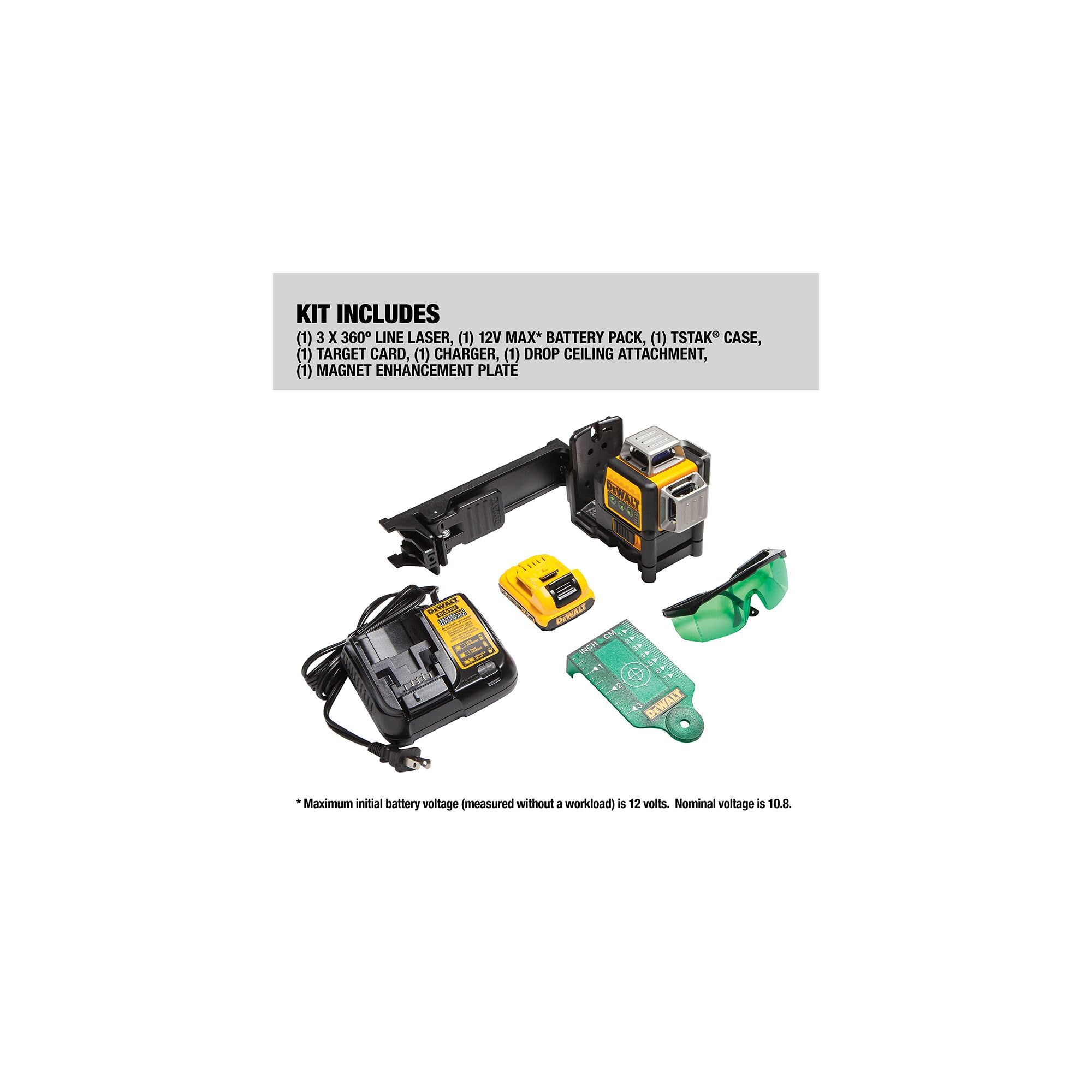Foto 3 pulgar | Nivel Láser Dewalt Dw089lg 12v Max Green Line 360°  3 Vías - Venta Internacional.