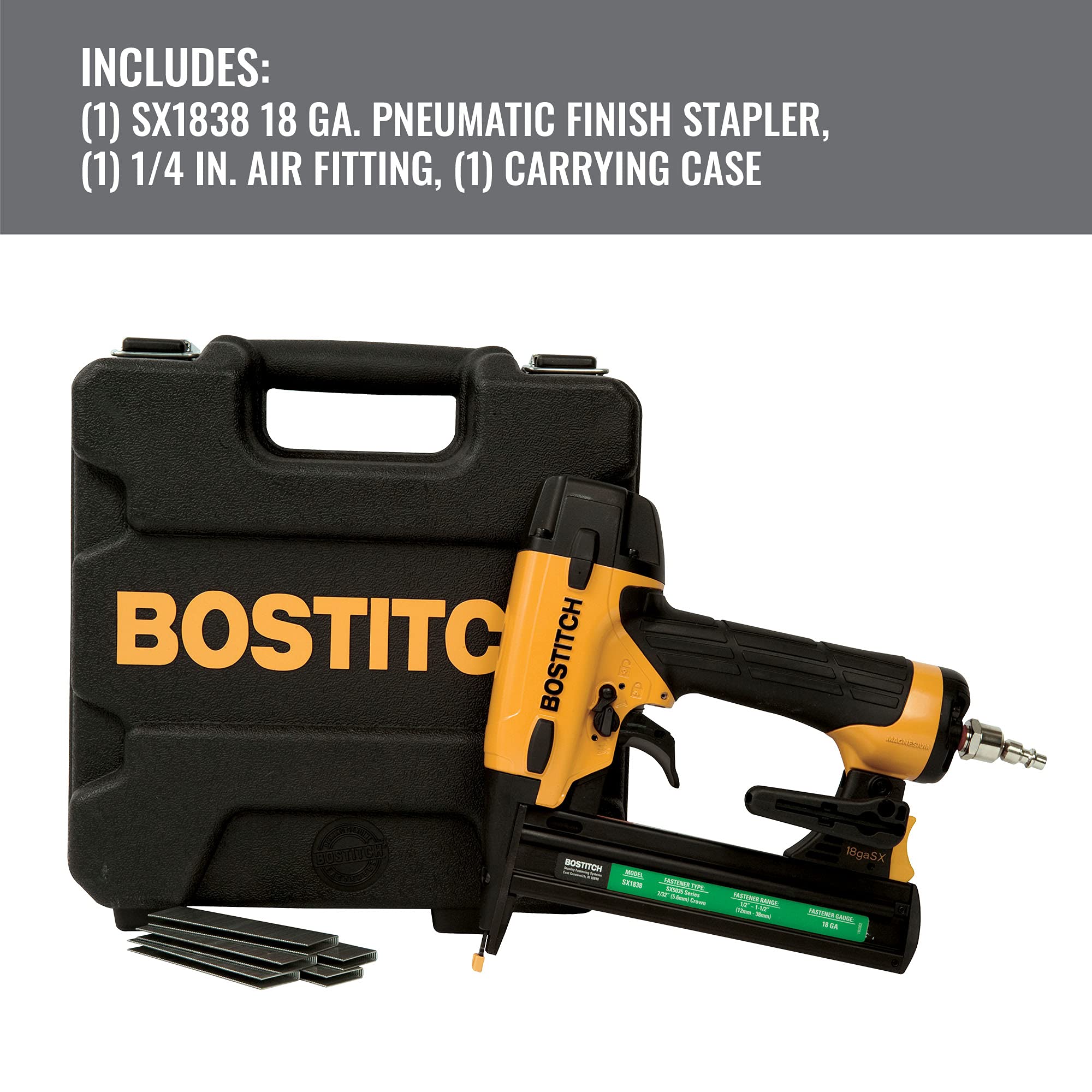 Foto 3 pulgar | Grapadora Bostitch Crown Narrow 18ga (sx1838k) Con Kit - Venta Internacional.