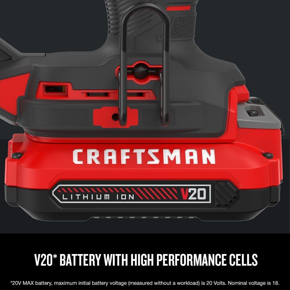 Foto 6 | Clavadora Brad Inalámbrica Craftsman V20 Calibre 18 Con Batería - Venta Internacional.