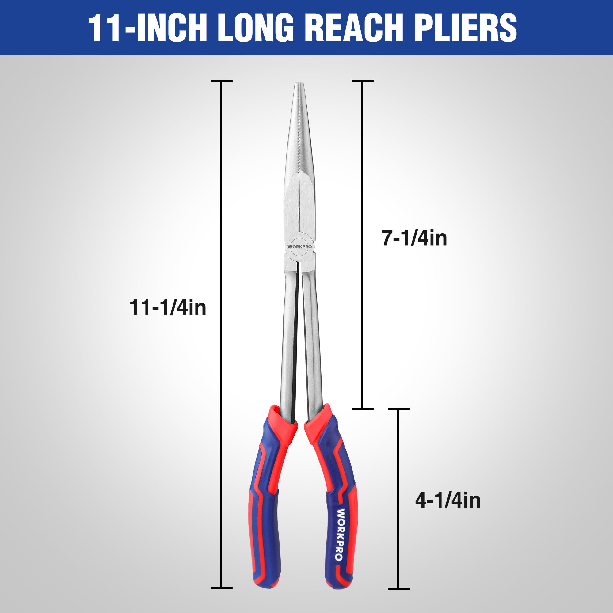 Foto 3 pulgar | Alicates De Punta Fina Workpro Premium, 28 Cm, Extra Largos - Venta Internacional.