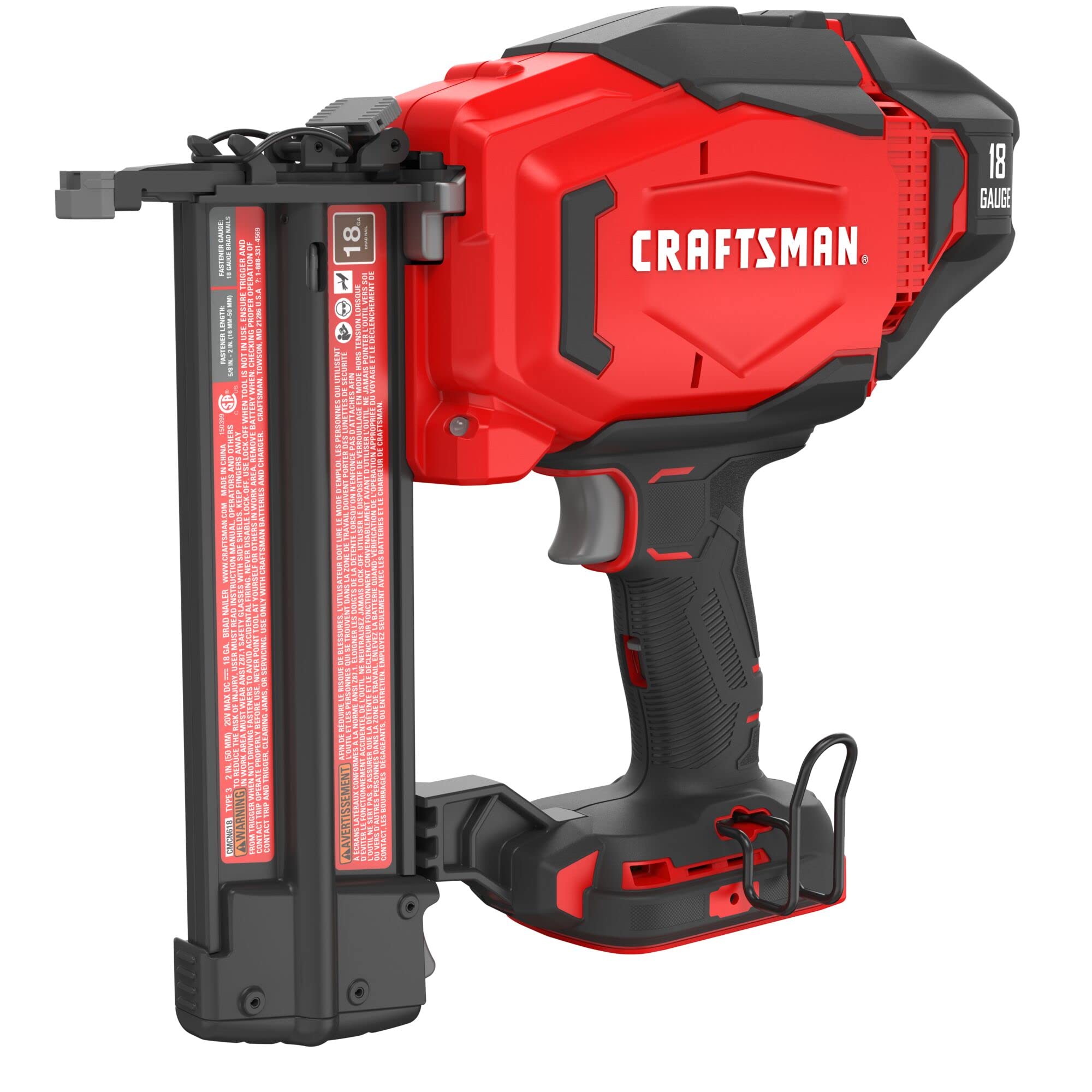 Herramienta Desnuda Inalámbrica Brad Nailer Craftsman V20 18ga Cmcn618b - Venta Internacional.
