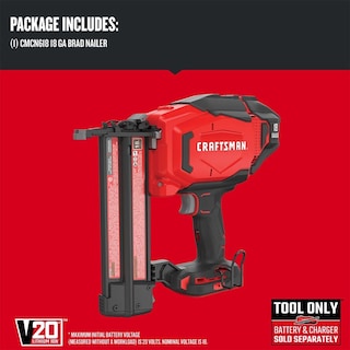 Foto 3 | Herramienta Desnuda Inalámbrica Brad Nailer Craftsman V20 18ga Cmcn618b - Venta Internacional.