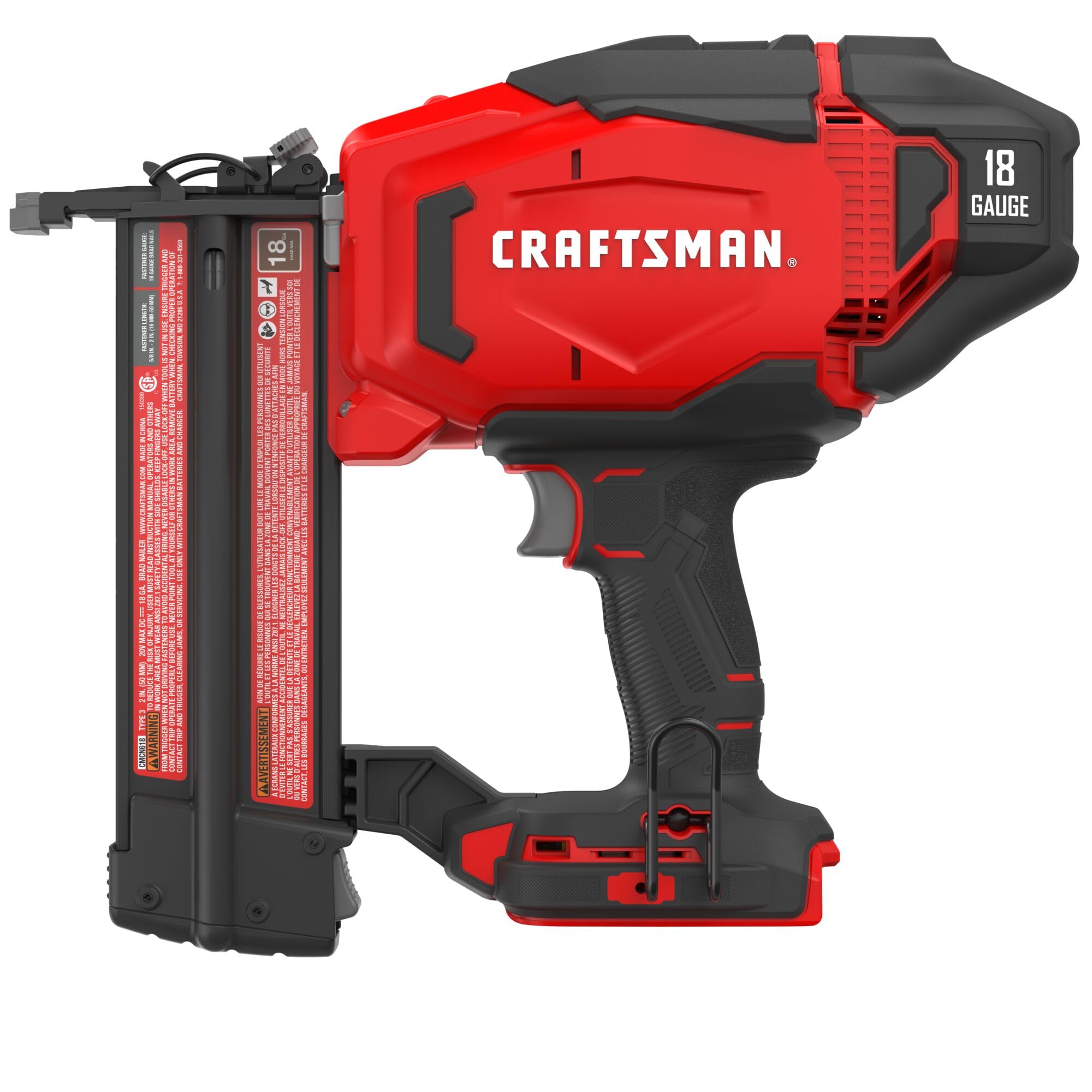 Foto 8 pulgar | Herramienta Desnuda Inalámbrica Brad Nailer Craftsman V20 18ga Cmcn618b - Venta Internacional.