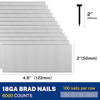 Foto 2 | Brad Nails Workpro, Calibre 18, 2 Pulgadas, 6000 Unidades, Universal - Venta Internacional.