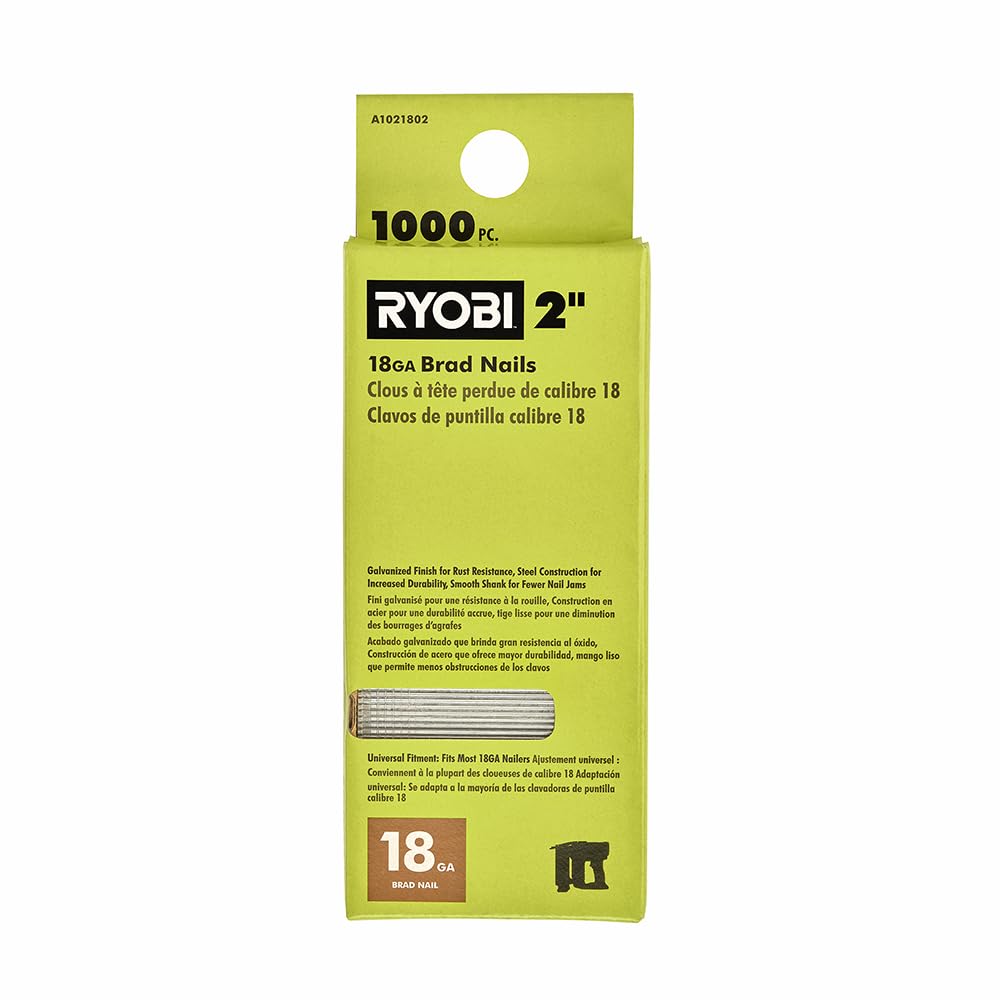 Uñas Ryobi 18ga De 2 Pulgadas (5 Cm), 1000 Unidades Para Ryobi Airstrike P320 - Venta Internacional.