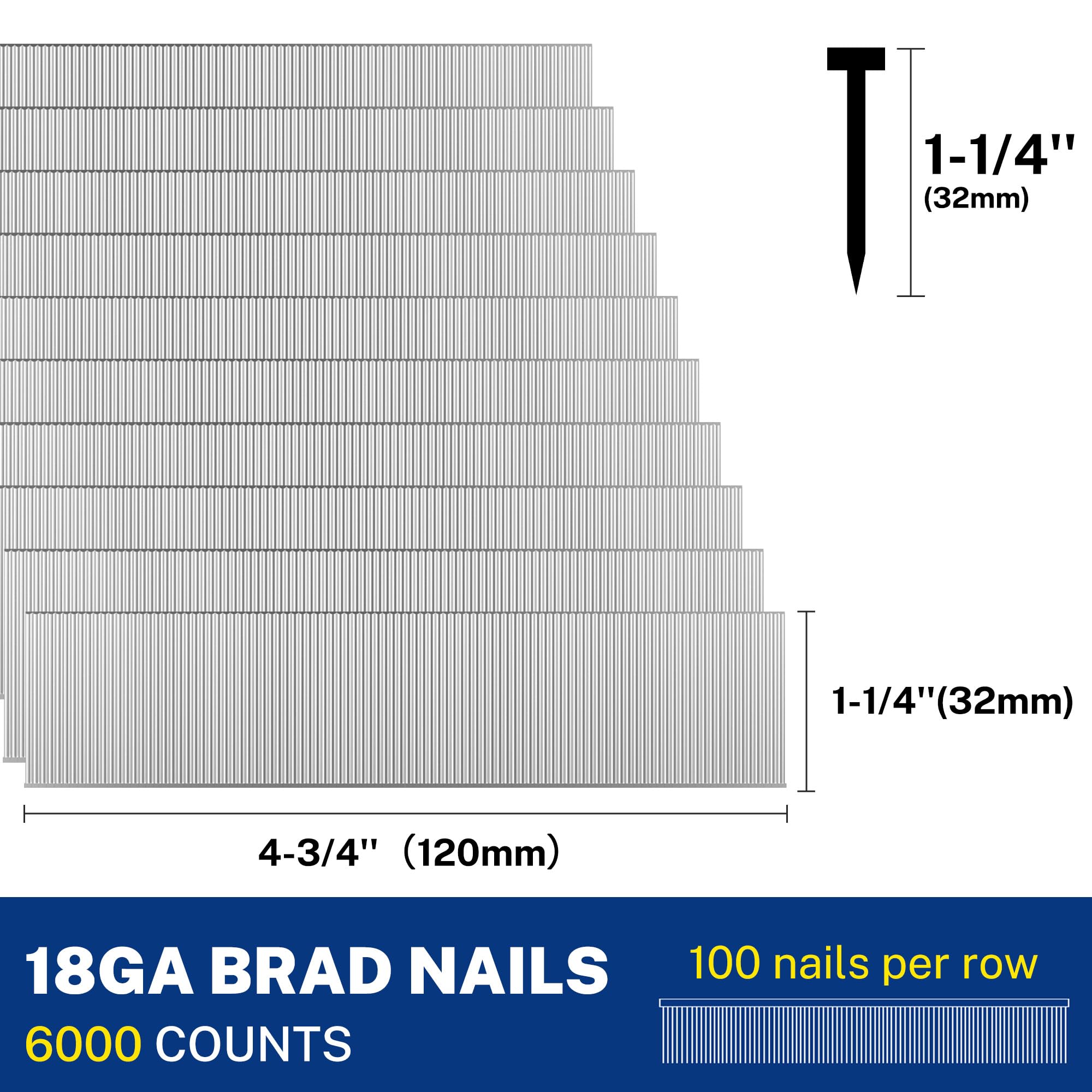 Foto 3 pulgar | Brad Nails Workpro, Calibre 18, 1-1/4 Pulgadas, 6000 Unidades - Venta Internacional.