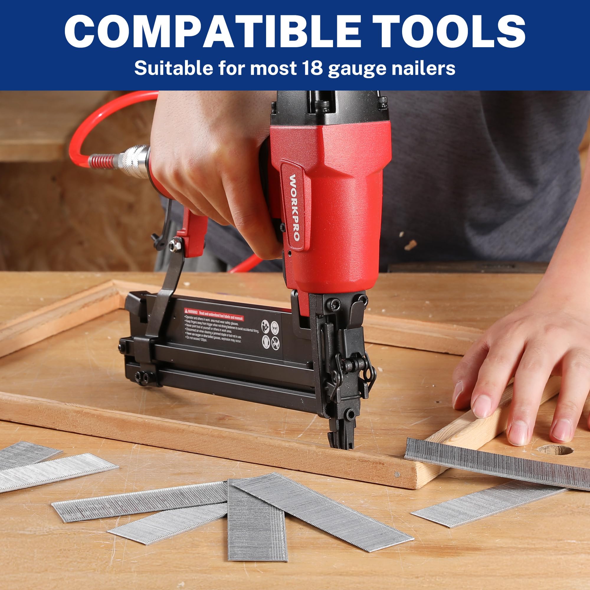 Foto 5 | Brad Nails Workpro, Calibre 18, 1-1/2 Pulgadas, 6000 Unidades, Para Clavadora Brad - Venta Internacional.