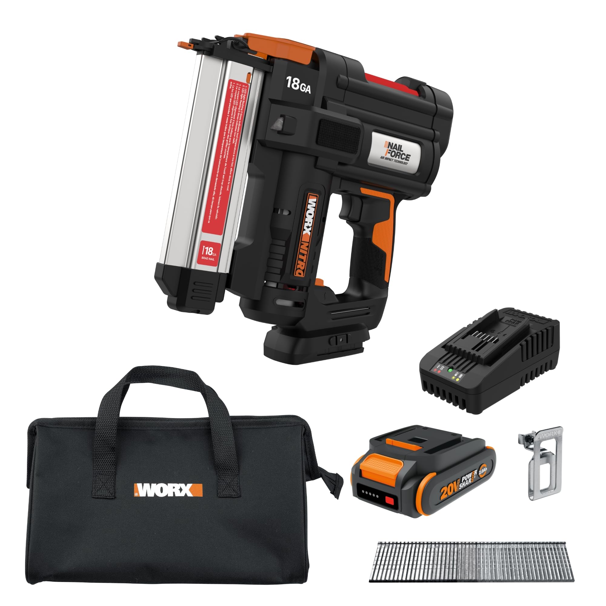Foto 2 pulgar | Clavadora Inalámbrica Worx Nitro 20v 18ga Wx842l Powershare - Venta Internacional.