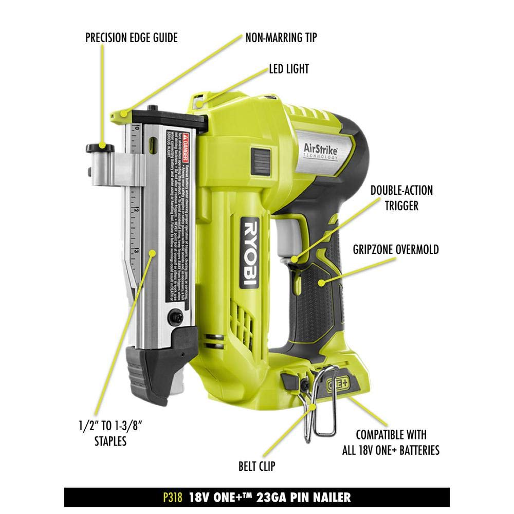 Foto 2 | Clavadora De Púas Ryobi One+ Inalámbrica Airstrike De 18 V, Iones De Litio - Venta Internacional.