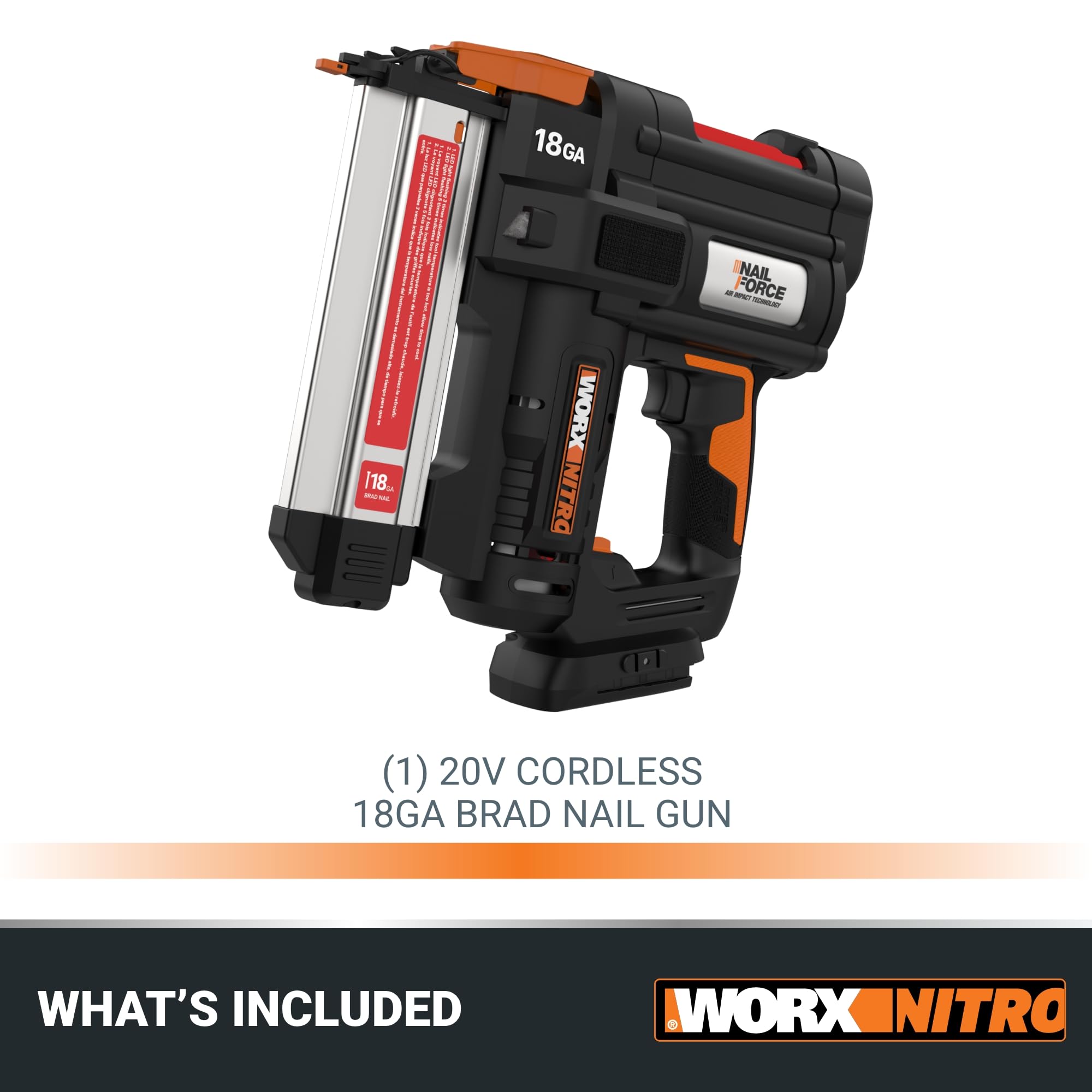 Foto 7 | Clavadora Inalámbrica Worx Nitro 20v 18ga Wx842l.9 Power Share - Venta Internacional.