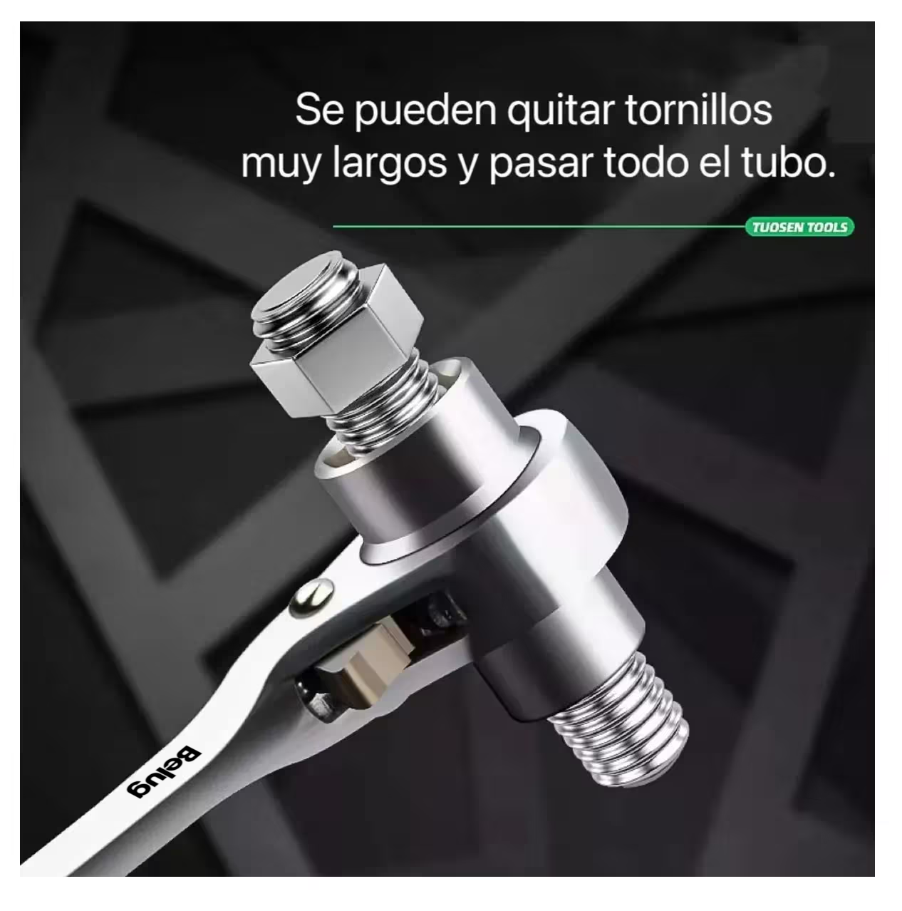 Foto 4 pulgar | Llave De Trinquete Para Andamios Durable - (19 Mm, 22 Mm), Belug Plata