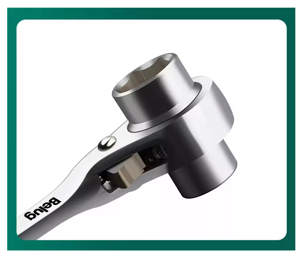 Foto 4 | Llave De Trinquete Para Andamios Durable - (19 Mm, 22 Mm), Belug Plata