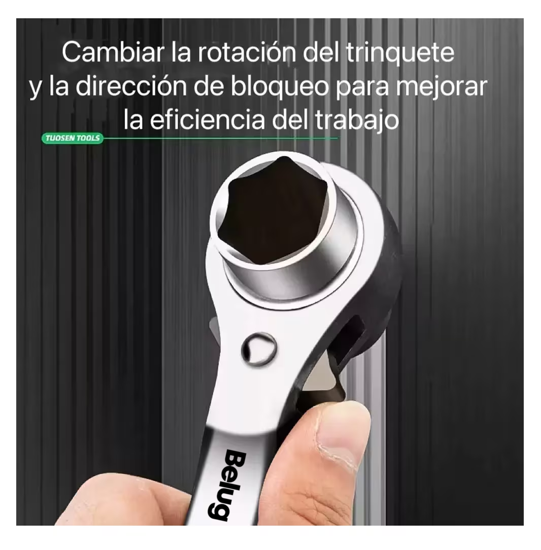 Foto 6 pulgar | Llave De Trinquete Para Andamios Durable - (19 Mm, 22 Mm), Belug Plata