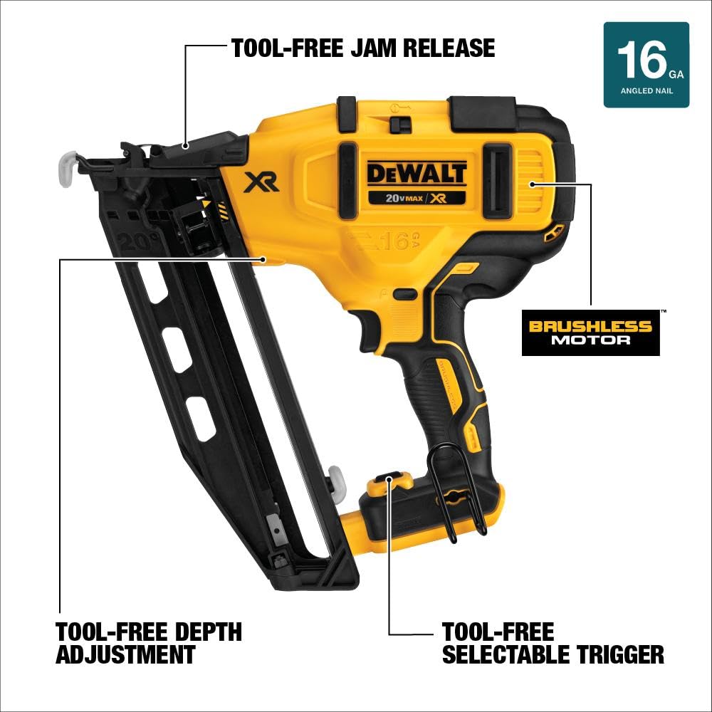Foto 7 pulgar | Clavadora De Acabado Dewalt 20v Max* Xr En Ángulo 16ga (dcn660d1) - Venta Internacional.
