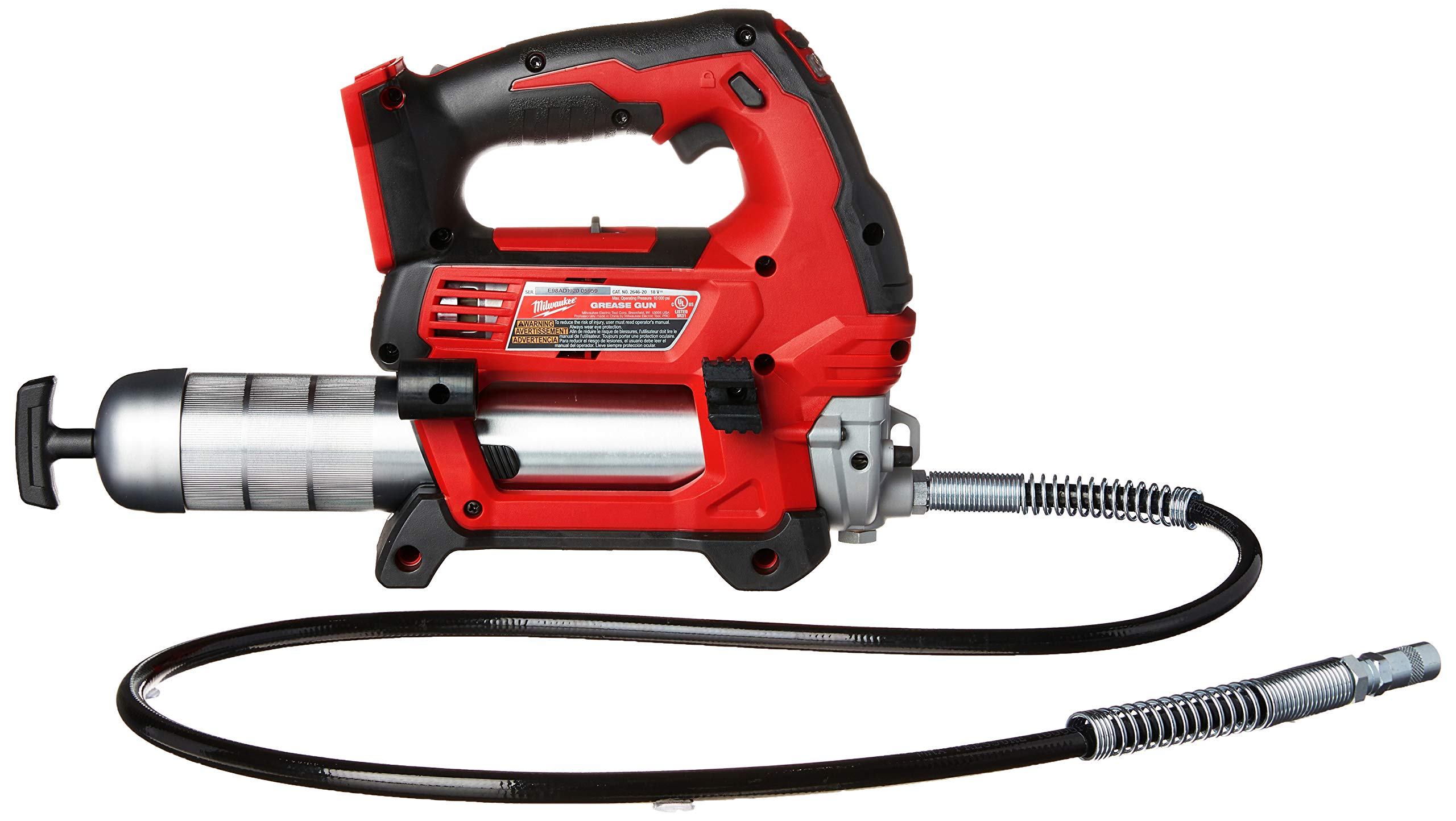 Foto 4 pulgar | Pistola Engrasadora Milwaukee M18 2646-20, 10 000 Psi, 48 Cm, Manguera - Venta Internacional.