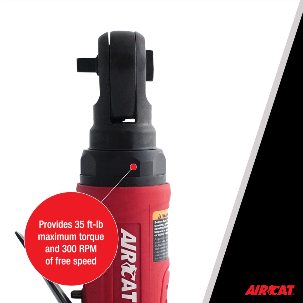 Foto 5 pulgar | Mini Trinquete Neumático Con Forma De Palma Aircat 807-25, 300 Rpm, 35 Pies-libras - Venta Internacional.