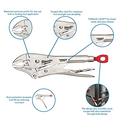 Foto 6 pulgar | Alicate Con Cierre Milwaukee Ergonomic, 5 Cm L, Plateado 48223422 - Venta Internacional.