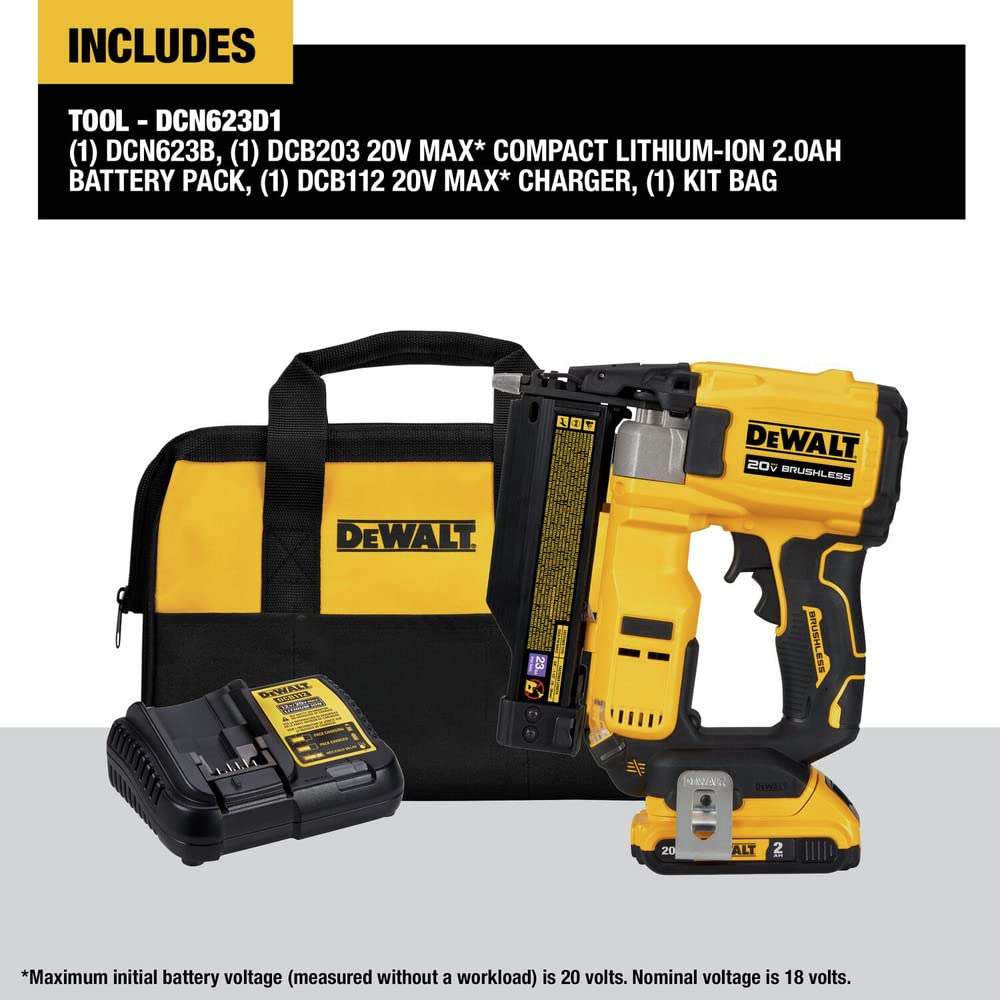 Foto 3 pulgar | Clavadora Dewalt Atomic Compact Series 20v Max Sin Escobillas 23ga - Venta Internacional.