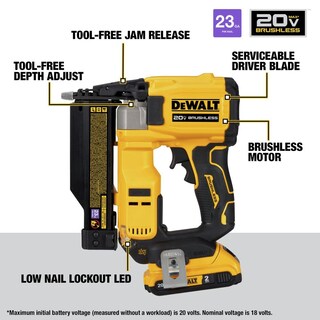 Foto 3 | Clavadora Dewalt Atomic Compact Series 20v Max Sin Escobillas 23ga - Venta Internacional.